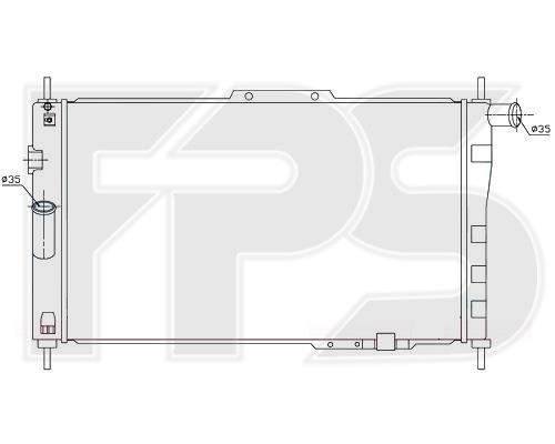 FPS FP 22 A690-X Radiator, engine cooling FP22A690X