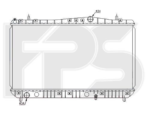 FPS FP 17 A701-P Radiator, engine cooling FP17A701P