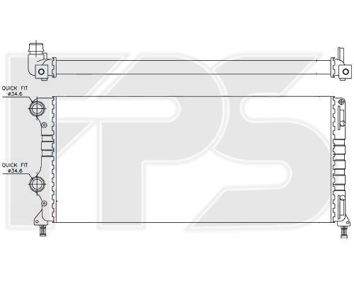 FPS FP 26 A112-P Radiator, engine cooling FP26A112P