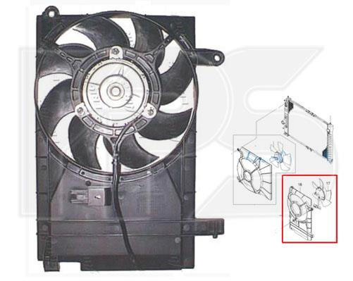 FPS FP 17 W355 Hub, engine cooling fan wheel FP17W355