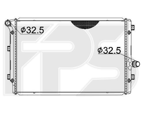 FPS FP 74 A1216-X Radiator, engine cooling FP74A1216X