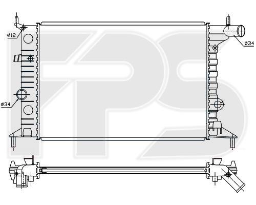 FPS FP 52 A280 Radiator, engine cooling FP52A280