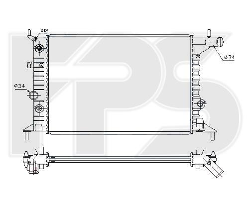 FPS FP 52 A281-X Radiator, engine cooling FP52A281X