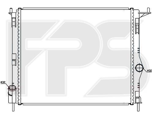 FPS FP 56 A141-P Radiator, engine cooling FP56A141P