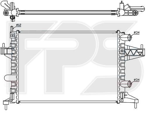 FPS FP 52 A265-P Radiator, engine cooling FP52A265P