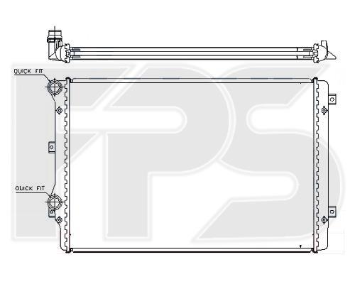 FPS FP 74 A121-X Radiator, engine cooling FP74A121X