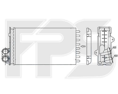 FPS FP 56 N48 Heat exchanger, interior heating FP56N48
