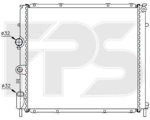 FPS FP 56 A395-P Radiator, engine cooling FP56A395P