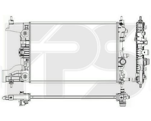 FPS FP 17 A322-X Radiator, engine cooling FP17A322X