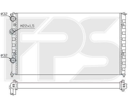 FPS FP 74 A363-X Radiator, engine cooling FP74A363X