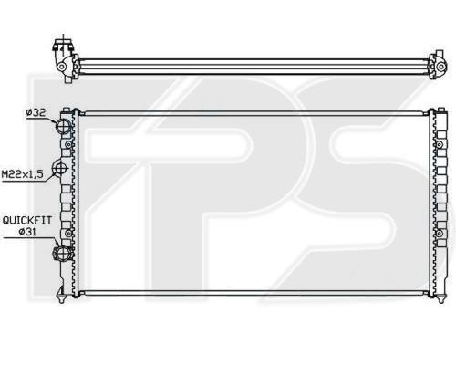 FPS FP 74 A455-X Radiator, engine cooling FP74A455X