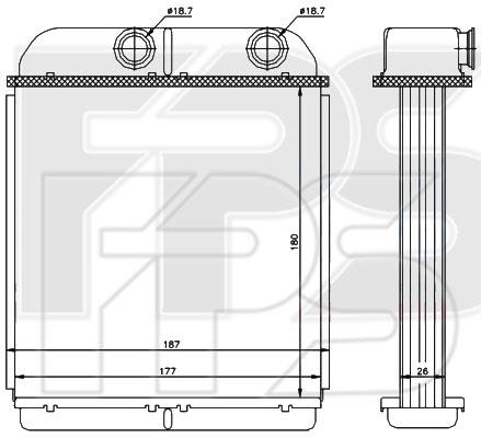 FPS FP 48 N76 Heat exchanger, interior heating FP48N76