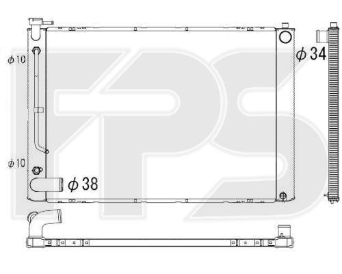FPS FP 81 A86-X Radiator, engine cooling FP81A86X
