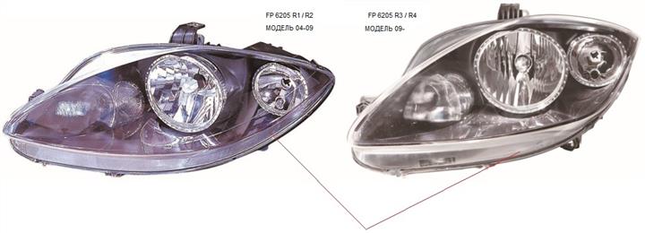 FPS FP 6205 R2-E Headlight right FP6205R2E