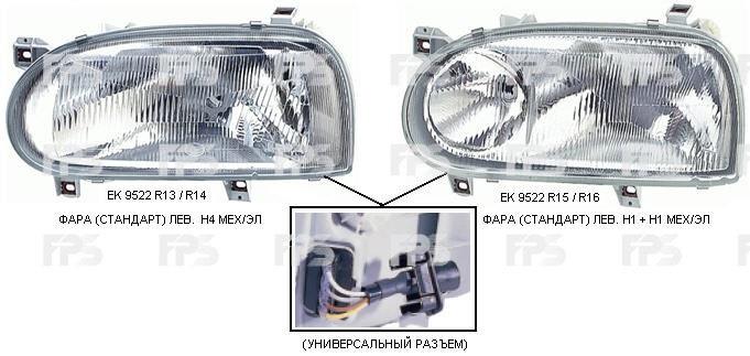 FPS FP 9522 R16-E Headlight right FP9522R16E