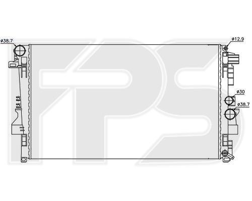 FPS FP 46 A16-X Radiator, engine cooling FP46A16X