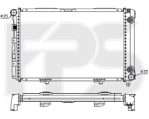 FPS FP 46 A220-X Radiator, engine cooling FP46A220X