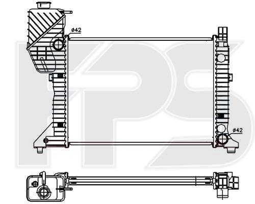 FPS FP 46 A745-P Radiator, engine cooling FP46A745P