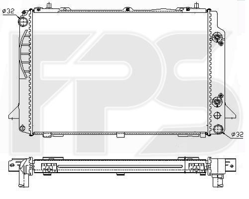 FPS FP 12 A852-X Radiator, engine cooling FP12A852X