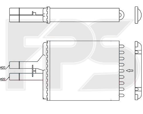 FPS FP 52 N40 Heat exchanger, interior heating FP52N40