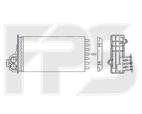 FPS FP 54 N43-P Heat exchanger, interior heating FP54N43P