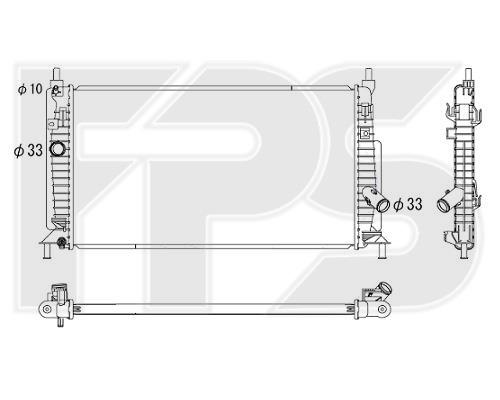 FPS FP 44 A306-X Radiator, engine cooling FP44A306X