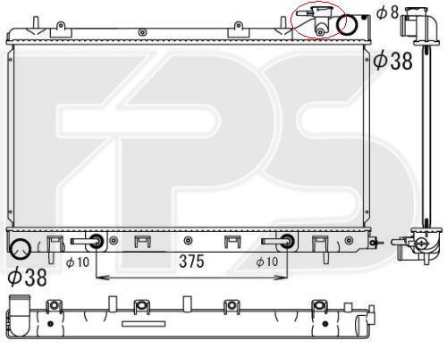 FPS FP 67 A849-X Radiator, engine cooling FP67A849X