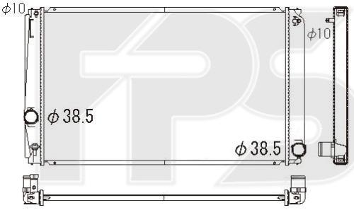 FPS FP 70 A1320-X Radiator, engine cooling FP70A1320X