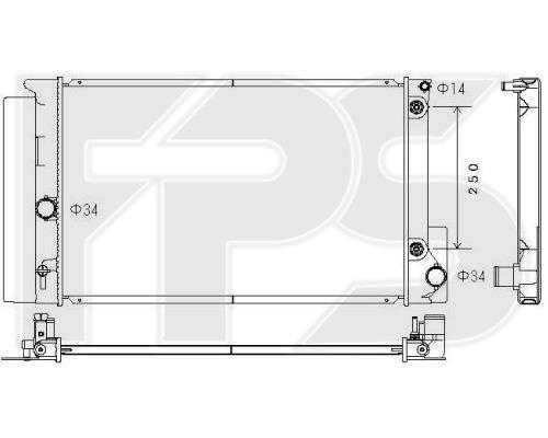 FPS FP 70 A1326-X Radiator, engine cooling FP70A1326X