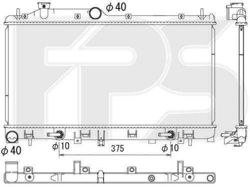 FPS FP 67 A893-X Radiator, engine cooling FP67A893X