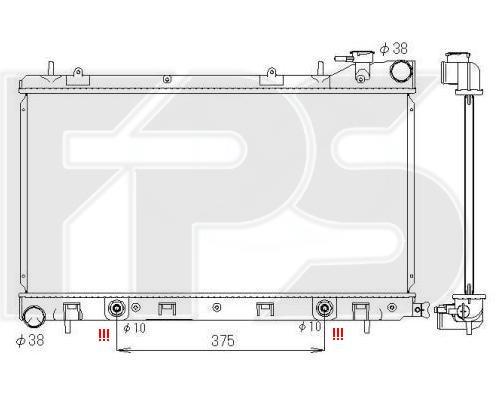 FPS FP 67 A1399-X Radiator, engine cooling FP67A1399X