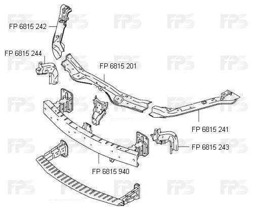 FPS FP 6815 940 Front bumper reinforcement FP6815940