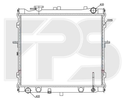 FPS FP 40 A1097-X Radiator, engine cooling FP40A1097X