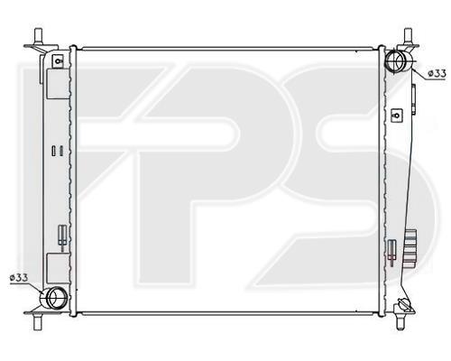 FPS FP 40 A114-X Radiator, engine cooling FP40A114X