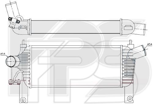 FPS FP 50 T02-X Intercooler, charger FP50T02X