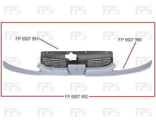 FPS FP 5507 990 Headlight strip FP5507990