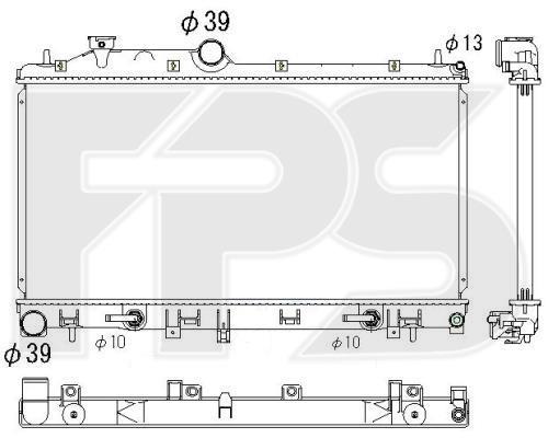 FPS FP 67 A98 Radiator, engine cooling FP67A98