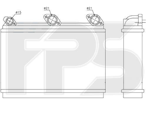 FPS FP 14 N103-X Heat exchanger, interior heating FP14N103X