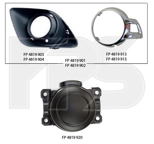 FPS FP 4819 914 Fog lamp frame, right FP4819914