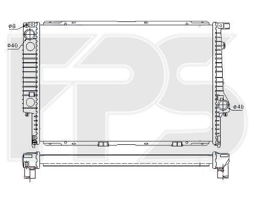 FPS FP 14 A872-X Radiator, engine cooling FP14A872X