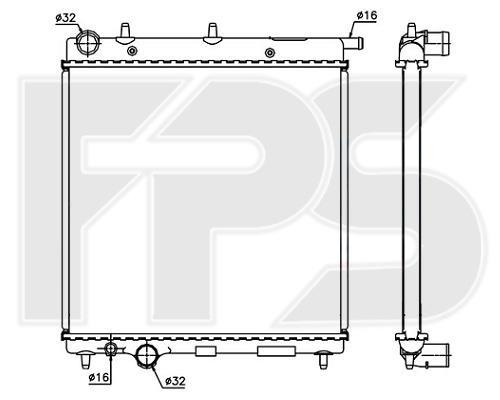 FPS FP 20 A74 Radiator, engine cooling FP20A74