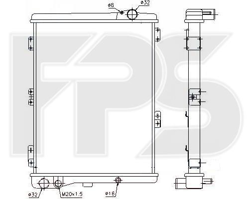 FPS FP 12 A844-P Radiator, engine cooling FP12A844P