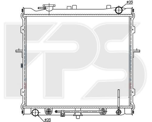 FPS FP 40 A1087-X Radiator, engine cooling FP40A1087X