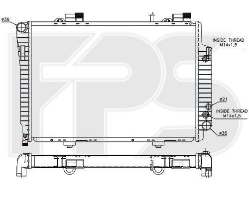 FPS FP 46 A976-X Radiator, engine cooling FP46A976X