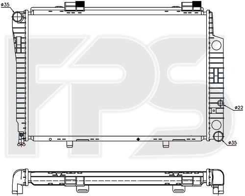 FPS FP 46 A204 Radiator, engine cooling FP46A204