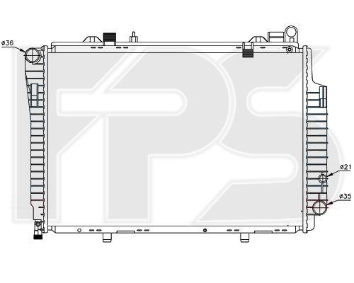 FPS FP 46 A227-X Radiator, engine cooling FP46A227X