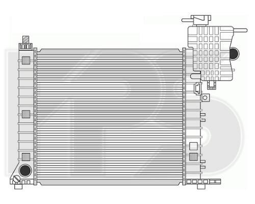 FPS FP 46 A1011-X Radiator, engine cooling FP46A1011X