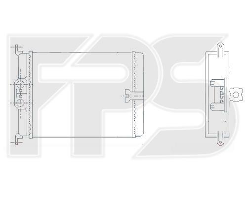 FPS FP 46 N123-X Heat exchanger, interior heating FP46N123X