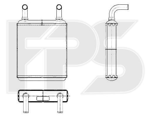FPS FP 46 N132-X Heat exchanger, interior heating FP46N132X