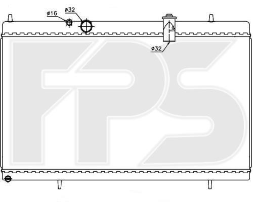 FPS FP 54 A248-X Radiator, engine cooling FP54A248X